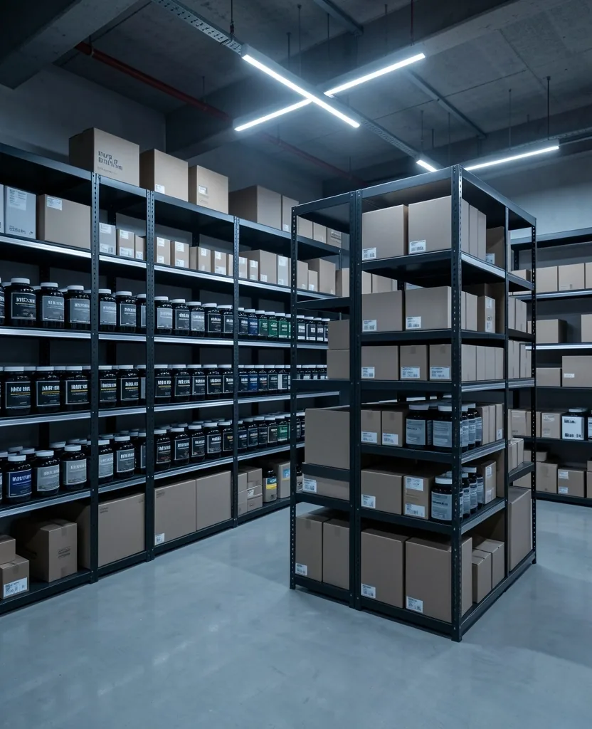 Climate-controlled supplement storage facility